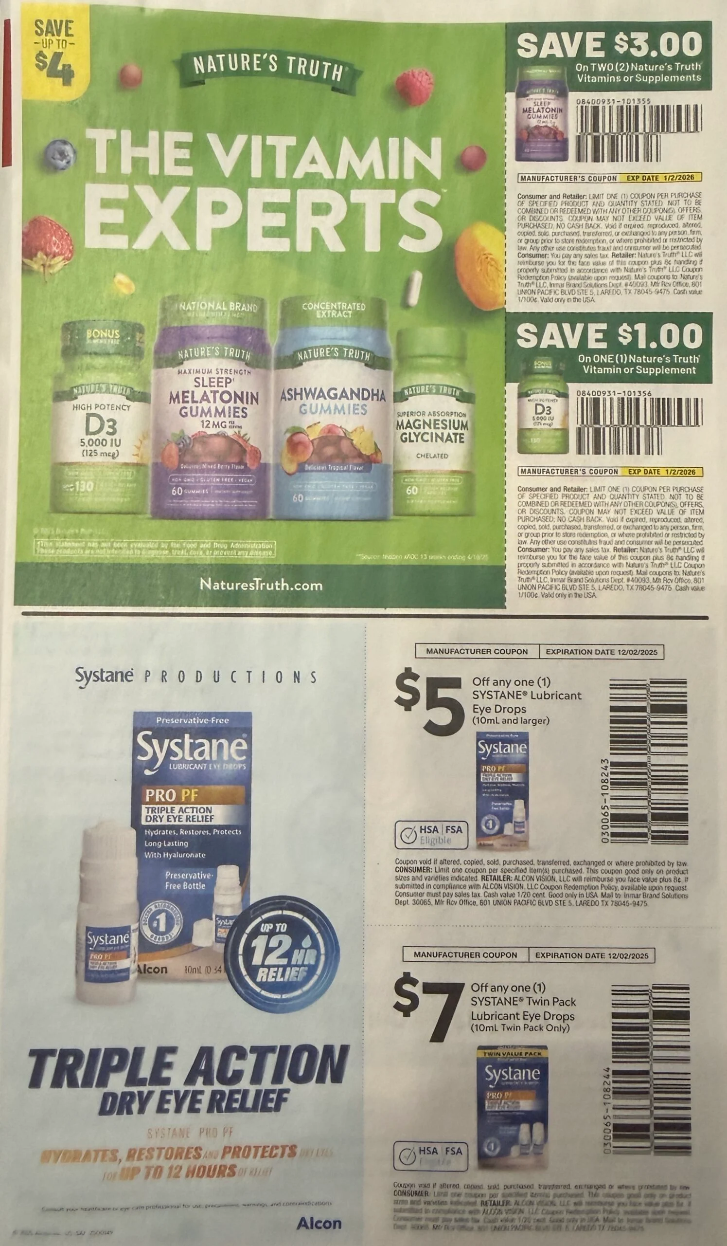 SAVE Sunday Coupon Preview 11_2_25 pg 1