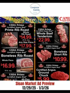 Sloan Market Weekly Ad & Meat Packages 12:29:25