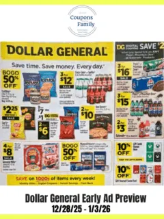Dollar General Ad Preview 12_28_25