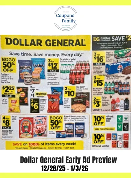 Dollar General Ad Preview 12_28_25