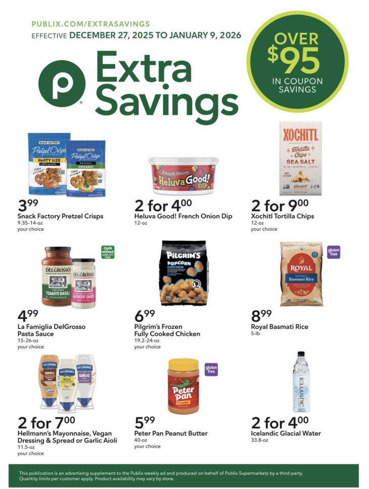 Publix Extra Savings Ad 12_27_25 pg 1