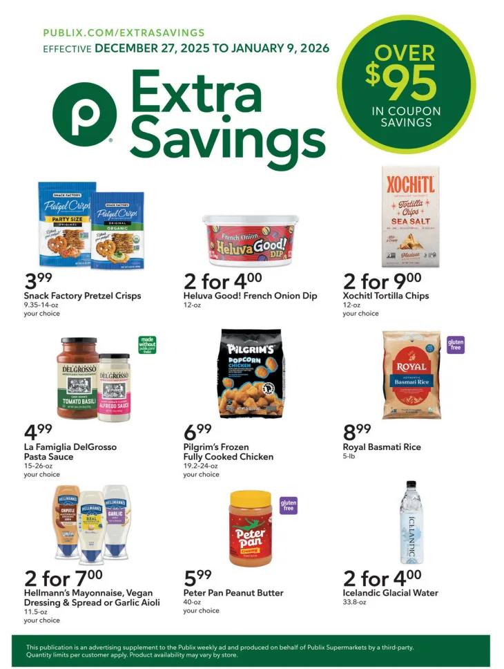Publix Extra Savings Ad 12_27_25 pg 1