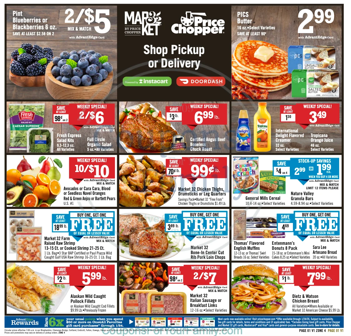Price Chopper Ad this week 1_11_26 pg 1