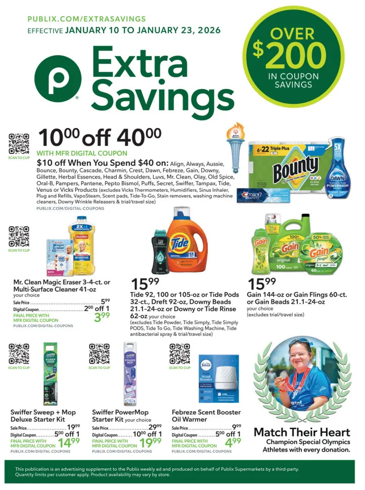 Publix Extra Savings Ad 1_10_26 pg 1