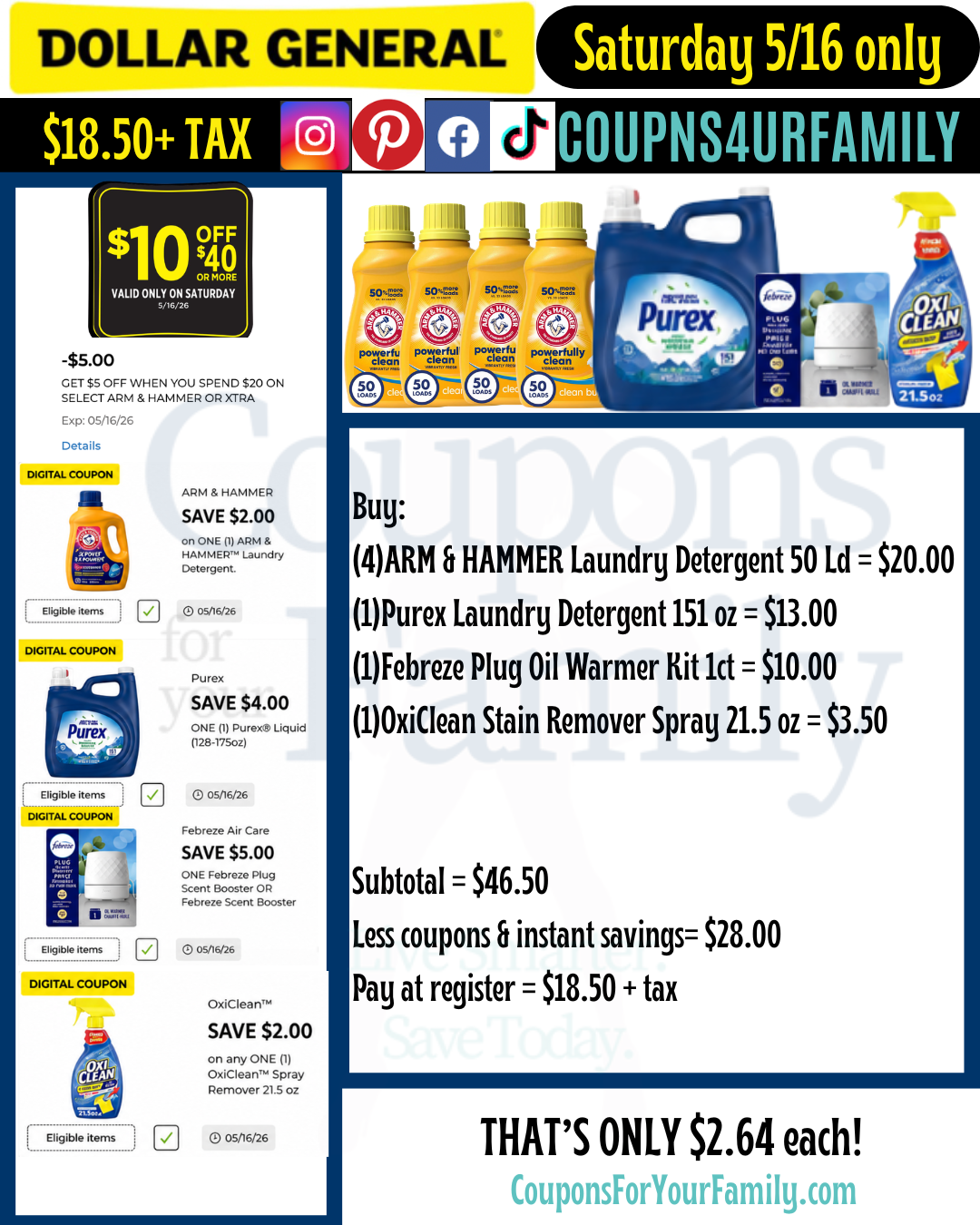 Dollar General Coupon Scenarios 5_16_26 #5 Dollar General Coupon Scenarios 5_16_26 #5