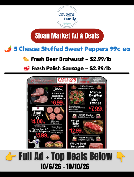 Sloan Market Weekly Ad & Meat Packages 10_6_26
