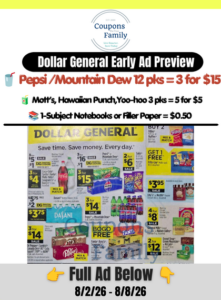 Dollar General Ad Preview 8_2_26