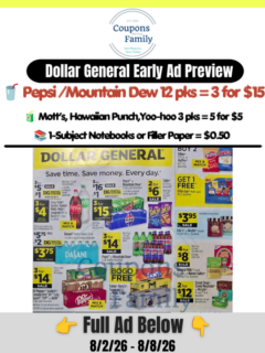 Dollar General Ad Preview 8_2_26