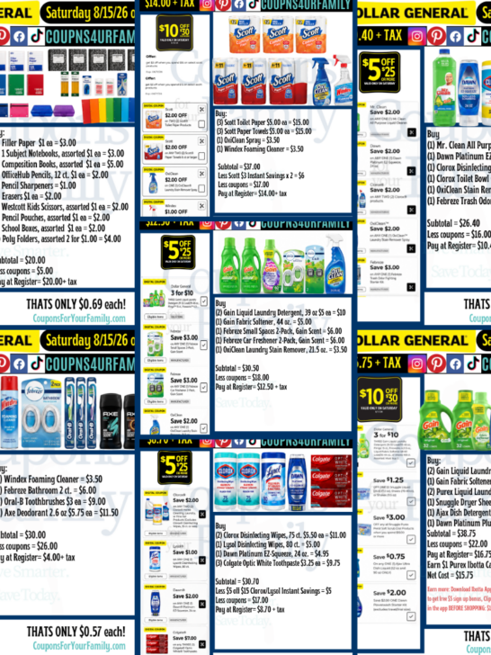 Dollar General Deals this week 8_15_26