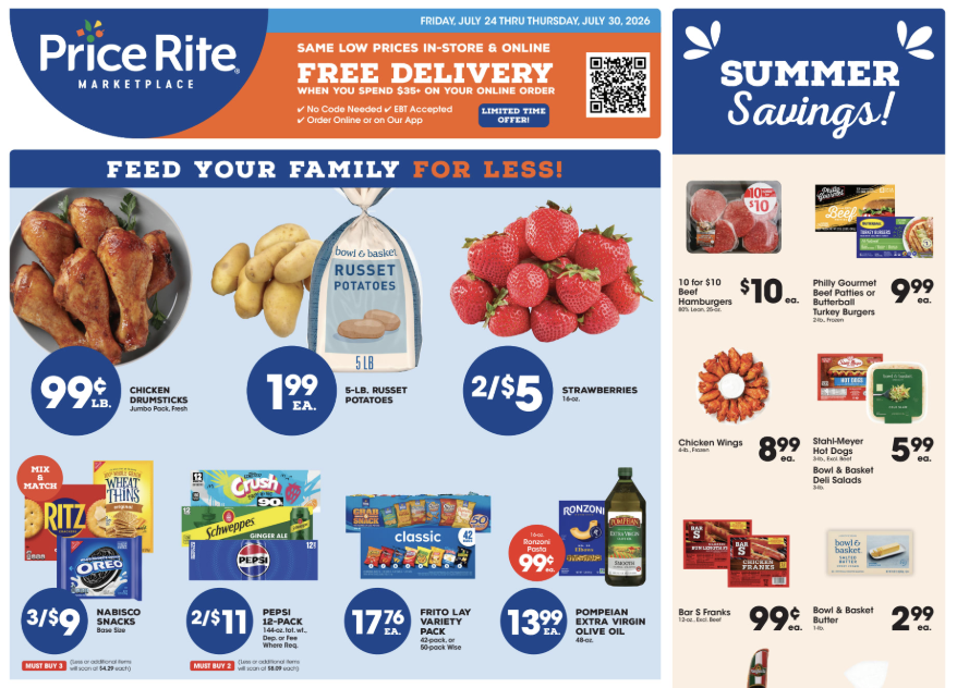 Price Rite Ad this week 7_24_26 pg 1