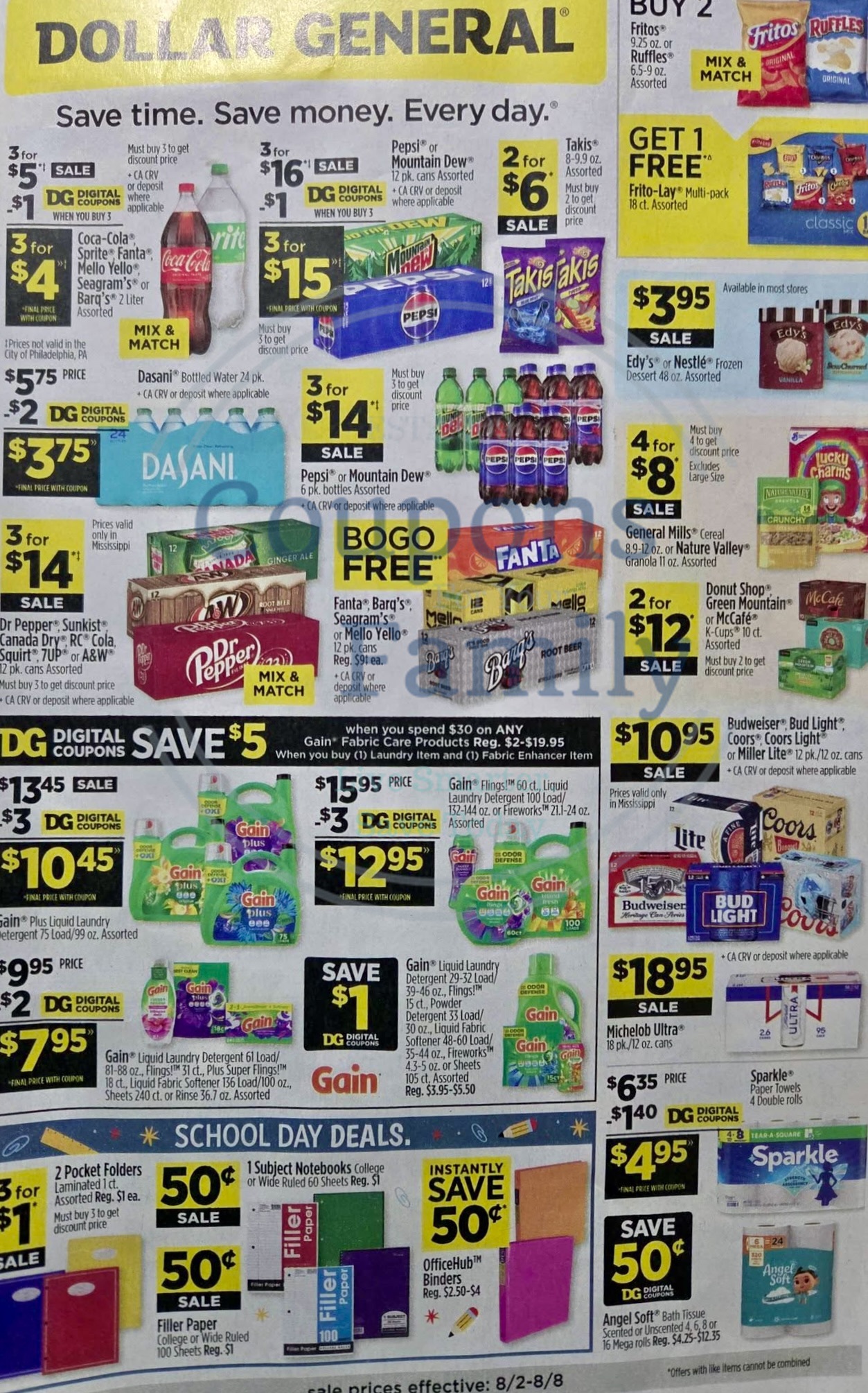 Dollar General Ad 8_2_26 pg 1