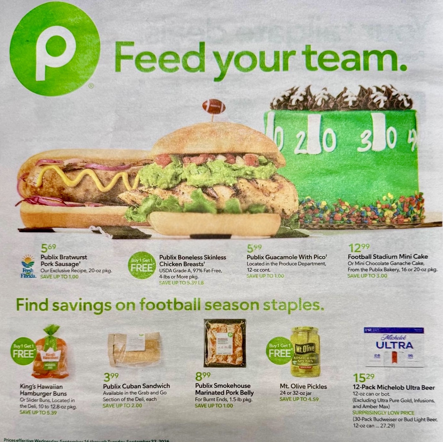 Publix Early Ad 9_16_26 pg 1