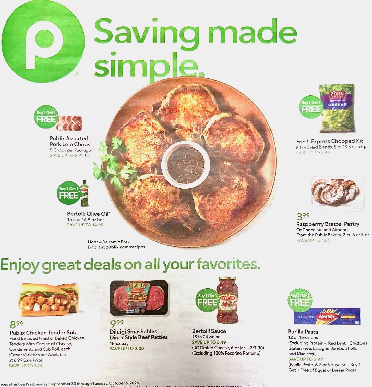 Publix Early Ad 9_30_26 pg 1