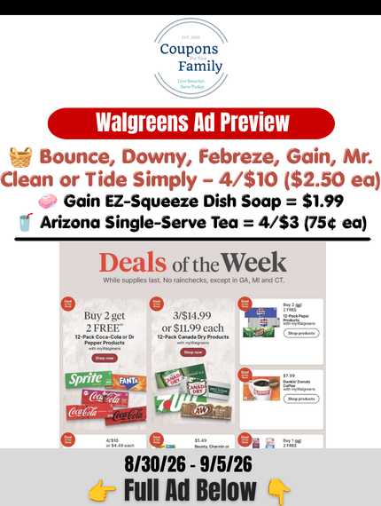 Walgreens Weekly Ad 8_30_26