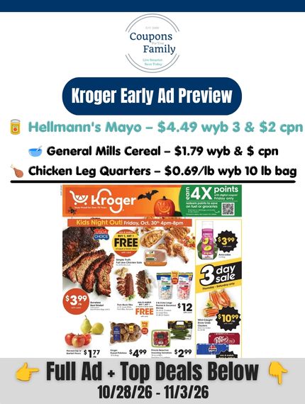 Kroger Weekly Ad Preview 10_28_26