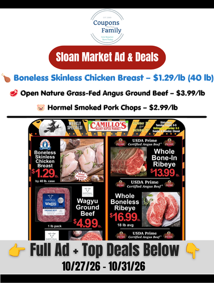 Sloan Market Weekly Ad & Meat Packages 10_27_26